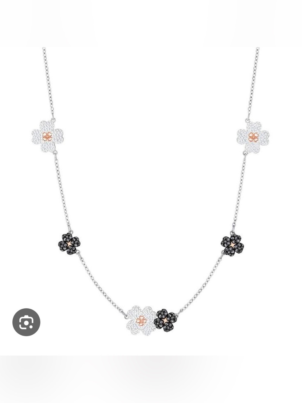 Swarovski Latisha Choker black and white flowers